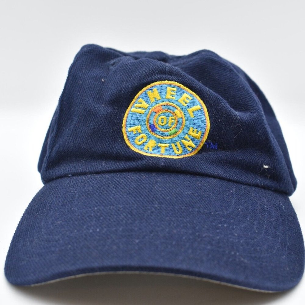 Vintage 2004 Wheel of Fortune Gameshow Promotional Strapback Hat Cap Black OSFM